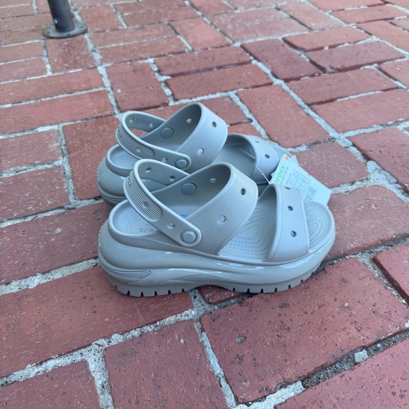 Crocs Mega Crush Gray Sandals - Picture 2 of 7